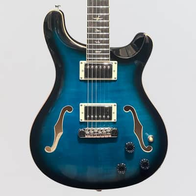 Paul Reed Smith PRS SE Hollowbody II Piezo Electric Guitar w/ Case - Peacock Blue Burst image 1