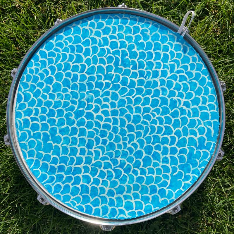 14" single layer Drum Bunny cloth drum cover - dampener - partial mute - compare to Drum Tortillas - Quesadilla - Big Fat Snare image 1