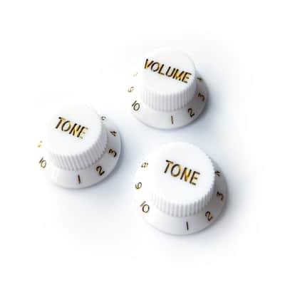 Stratocaster Tone & Volume Knobs – Set or Individual - 1x Tone White image 3