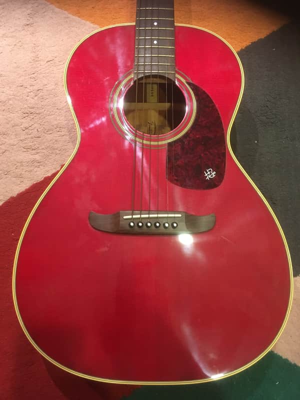 Fender Japan YC-25H Catalina Hanako early 1980s red acoustic Terada 1982-85 MIJ Made in Japan image 1