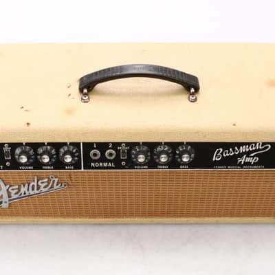 1965 Fender Bassman-Amp Tube Amplifier Head in '63 Blonde Cabinet #50272 image 5