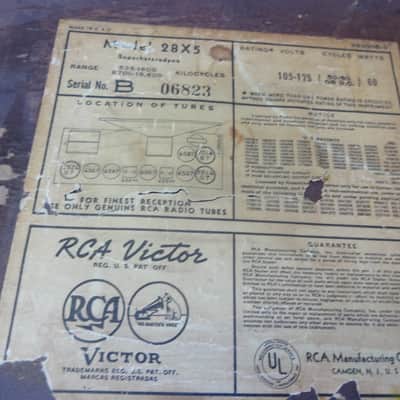 RCA Victor Tube wood cabinet radio Model 28X5 AM Shortwave image 2