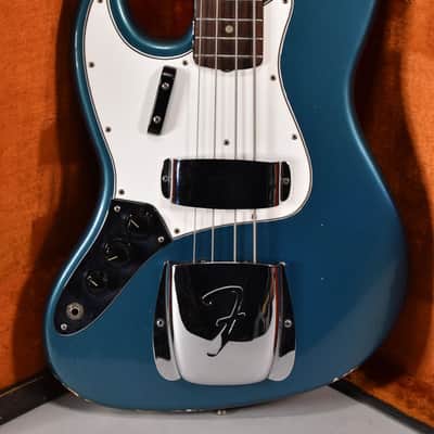 1965 Fender Jazz Bass Lake Placid Blue Finish Left-Handed Electric Bass w/OHSC image 2