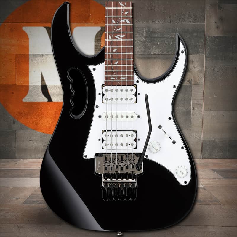 Ibanez Steve Vai Signature 6 String Electric Guitar - Black (JEMJRBK) image 1
