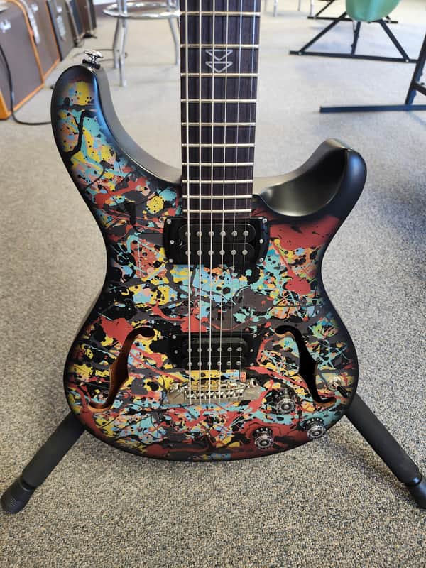 New 2026 PRS SE Limited Edition Ed Sheeran Signature Hollowbody I Piezo Baritone Electric Guitar - Cosmic Splash with SE Gigbag image 1