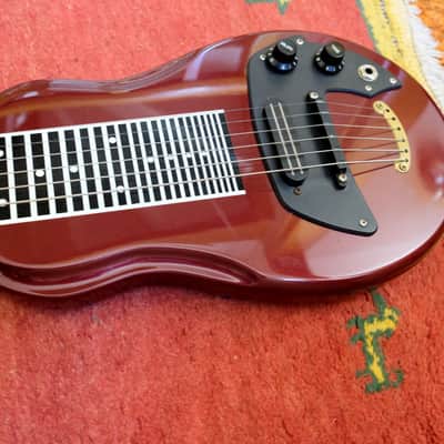 Melobar Lap Steel late LS model USA 1993-1997 - dark red metallic image 4