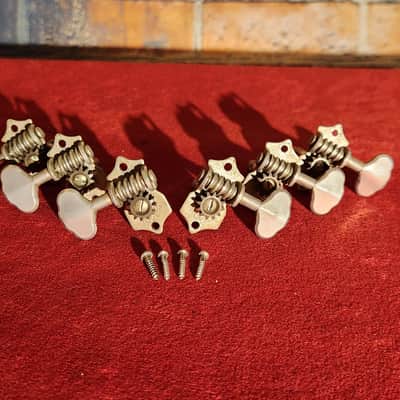 Vintage '20s/'30s Grover Open Back 3+3 Sta-Tite Tuning Machine Heads Nickel image 1