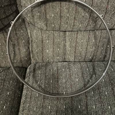 Vintage 60's Premier 14" Die Cast Snare Drum Hoops, Top & Bottom, Chrome Finish image 3