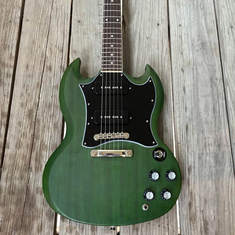 Epiphone SG Classic Worn P90 2020 - Present - Worn Inverness Green electric guitar satin Vintage style image 1