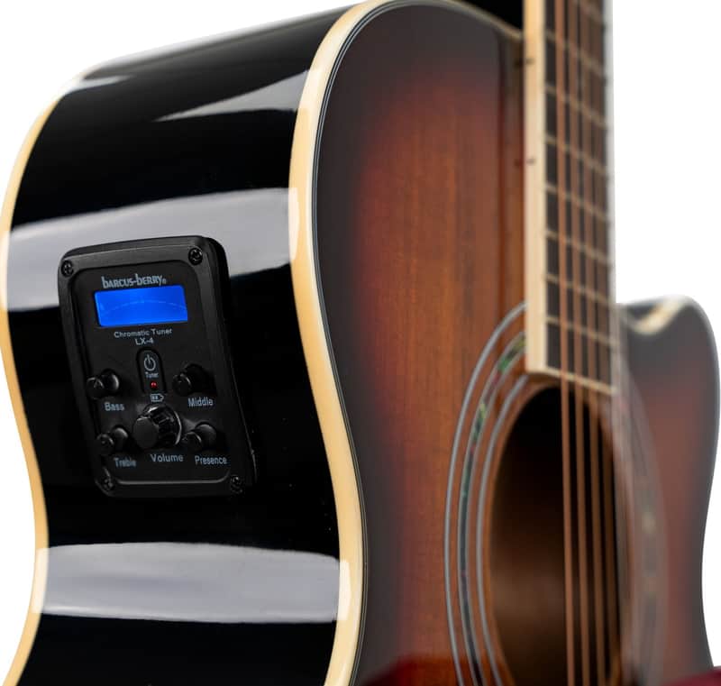 Washburn EA55G-A | Mini-Jumbo Acoustic / Electric Exotic Koa Burst. New with Full Warranty! image 1