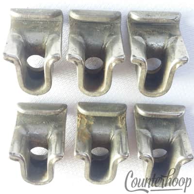 Ludwig 6x Tension T-Rod Clips Single-Flange Rim Floor/Tom/Snare Drum Nickel USA image 2