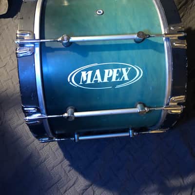 18" Mapex Marching Bass Drum Teal Fade (w/Randall May Carrier) image 3