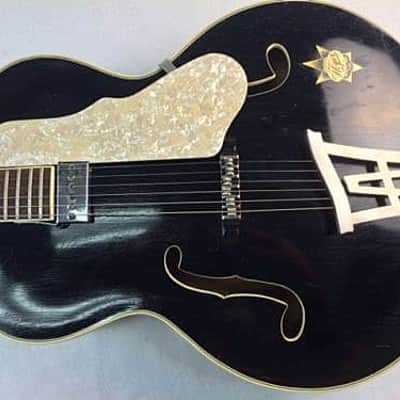 Arnold Hoyer Herr Im Frack 1950's Black Gypsy Jazz Archtop image 3