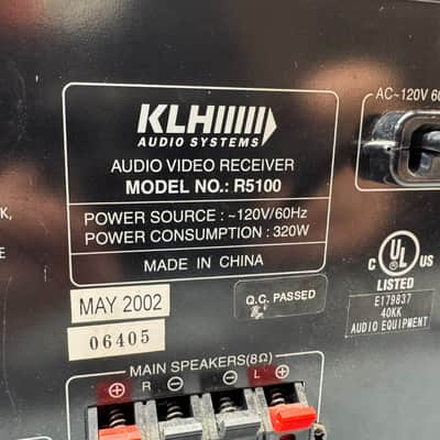 KLH R5100 Receiver HiFi Stereo Vintage 5.1 Channel Home Theater Radio Audio AVR image 6