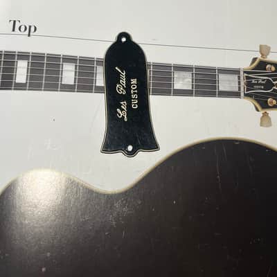 Gibson Vintage Gibson NOS Les Paul Custom Truss Rod Cover • 1950s–Early 1960s • Black • Rare Long Version 1950s image 4