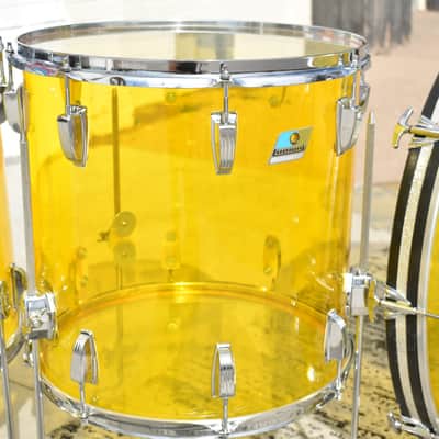 Vintage Ludwig Yellow Vistalite, Super Clean "Bonham" sizes: 14, 16, 18, 26 image 5