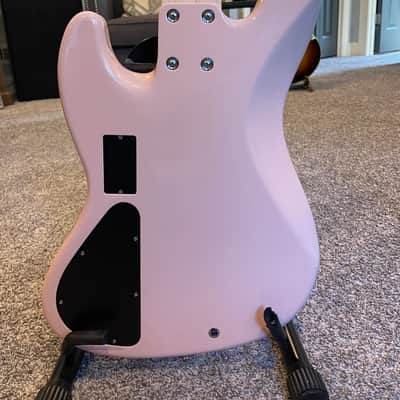 2022 Mike Lull M5V 5-String Bass Shell Pink w/ Highly Figured Birdseye Maple Fingerboard image 6