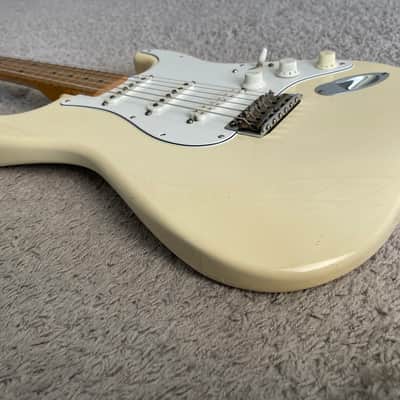 Fender Jimmie Vaughan Tex Mex Stratocaster 1996 Vintage MIM Olympic White Guitar image 4