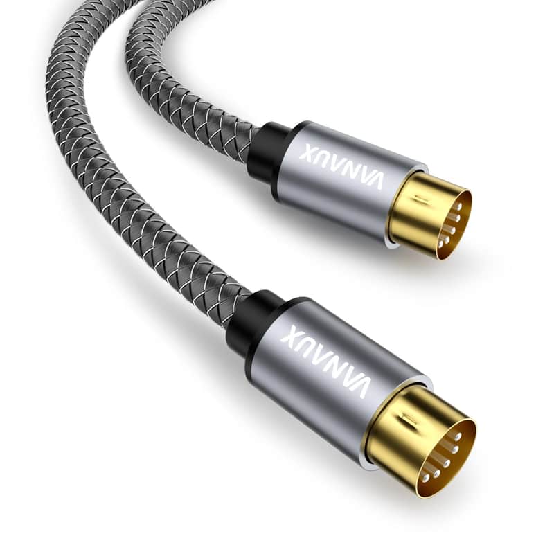 MIDI Cable, 5 Pin DIN Connectors Male to Male for MIDI Keyboard, Keyboard Synth, Rack Synth, Sampler, External Sound Card, Sound Source (3ft/1m) image 1