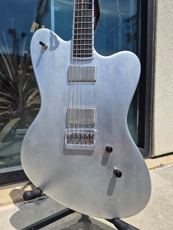 Baguley Dico-6 Brushed Aluminum Electric Guitar - Made in Germany - Includes Gig Bag image 1