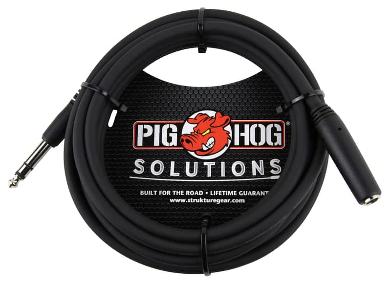 Lifetime Warranty! Pig Hog 10ft Headphone Extension Cable, 1/4" PHX14-10 image 1