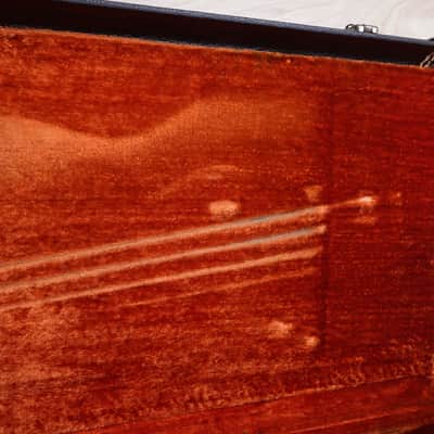 Fender Jazz or Precision Bass Original Hard Case 1967-1972 Logo with Tail Black with Orange Interior Vintage image 25