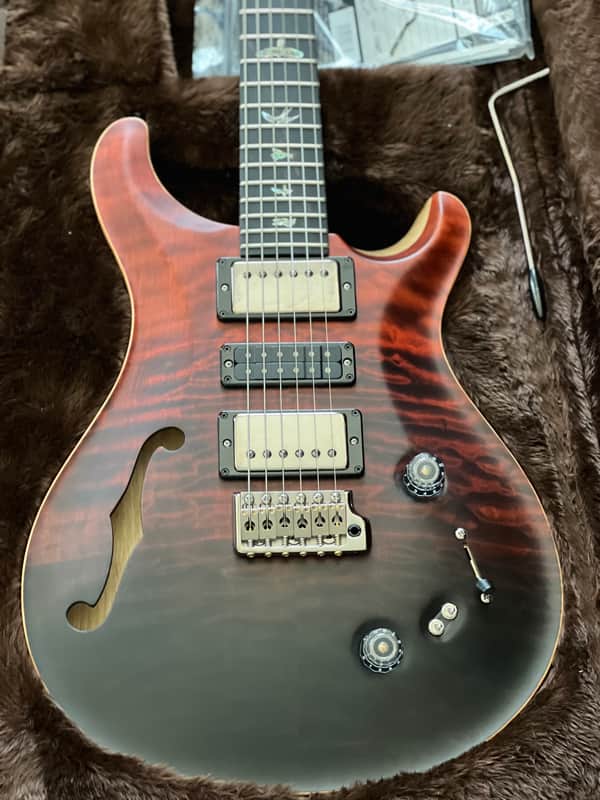 PRS Wood Library Special 22 2019 - Paul Reed Smith Fire Fade Korina Ebony Board image 1