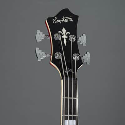 Hagstrom Viking Bass WCT Wild Cherry Transparent - Semi-Acoustic Bass righthand image 4