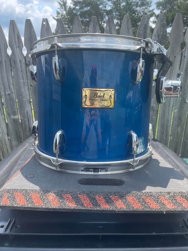 Pearl Masters studio 13x11”-90’s in Sheer blue lacquer image 1