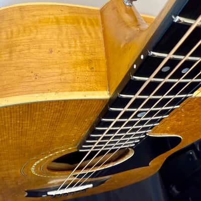 Grammer G-10 Acoustic 1969-70 Spruce Top Flame Maple Back & Sides with Case - Pre Owned image 6
