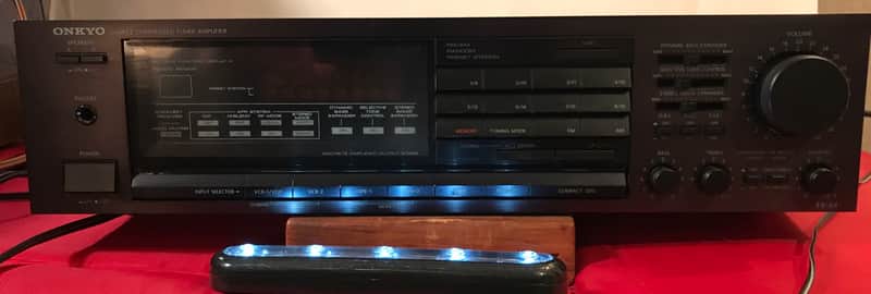 Onkyo TX-84 Quartz Synthesized Tuner Amplifier 1987 Black image 1