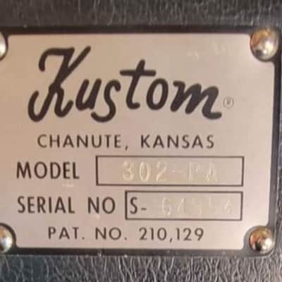 Kustom 302-PA vintage 68-72 - Naugahyde Tuck and Roll PA Speakers image 4