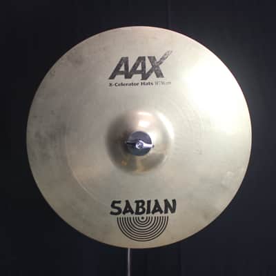 Used Sabian 14" AAX X-Celerator Hats Brilliant - 1032g/1506g (video demo) image 2