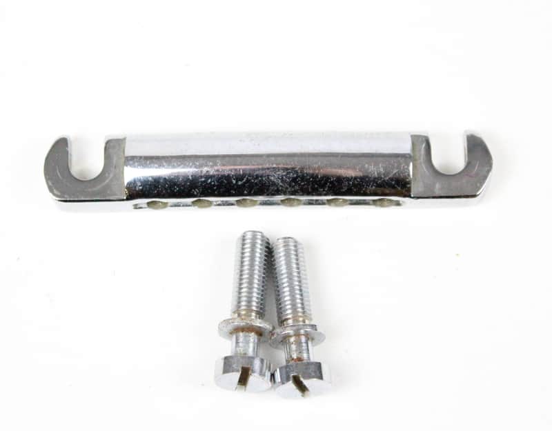 1973 Vintage Gibson SG Standard/Les Paul/ES325/L6S/Marauder Lightweight Stopbar Tailpiece Chrome W.Germany 1970s Early Norlin Era image 1