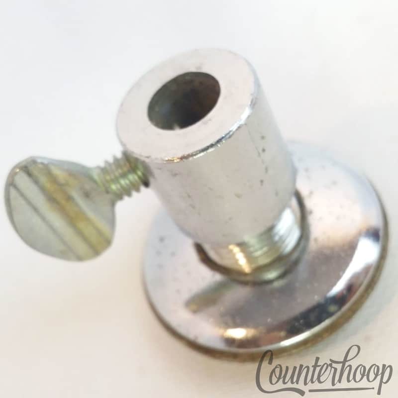 *Gretsch Disappearing Spur Mount Straight Bass Drum Leg Receiver Chrome W&A 50s* image 1