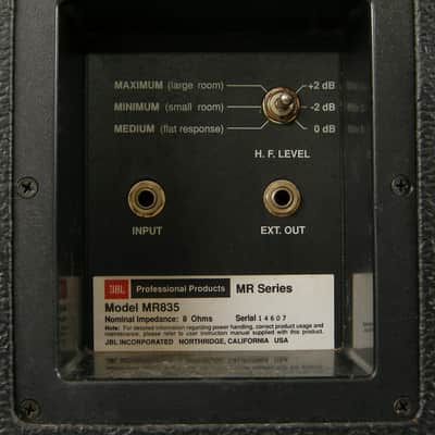JBL MR Series MR835 3-Way Full-Range 250-Watt 8-Ohm Passive PA Speaker image 7