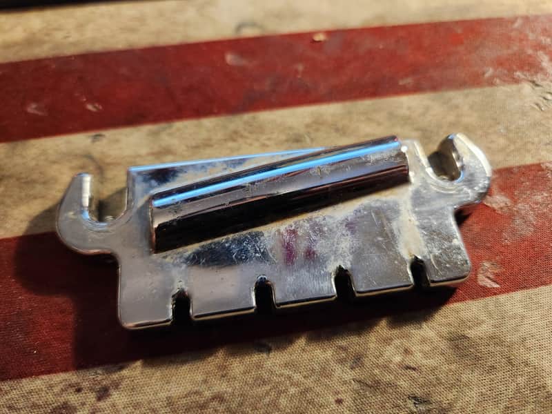 Vintage Gibson Ebo Eb3 Bass Bridge  1965-1969 - Chrome image 1