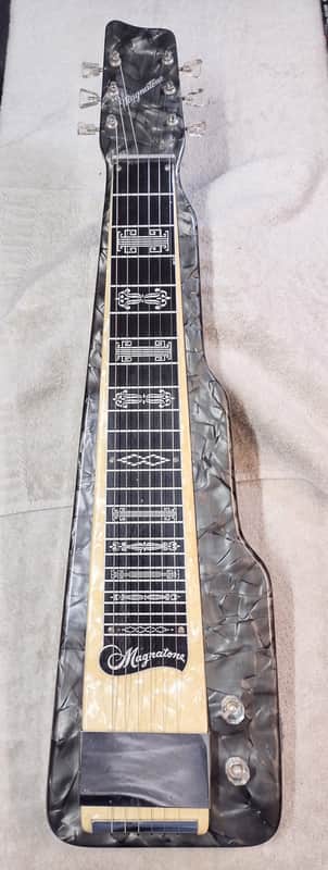 Magnatone Lap steel Early 50s - Gray/yellow pearloid image 1