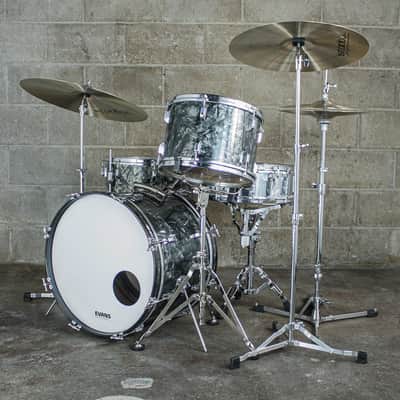 Leedy Late 50s/Early 60s 3 Piece Drum Kit (13/16/20) in Black Diamond Pearl image 16