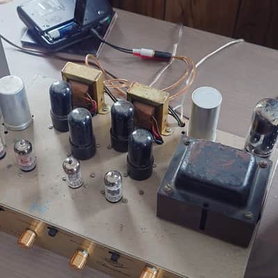 Vintage 60s Merrell 30w Stereophonic Integrated Tube Amp & Cage Recapped SA-30 image 6