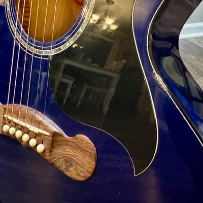 1998 Gibson EC-10 Standard Acoustic/ Electric Beale Street Blue Lacquer image 5