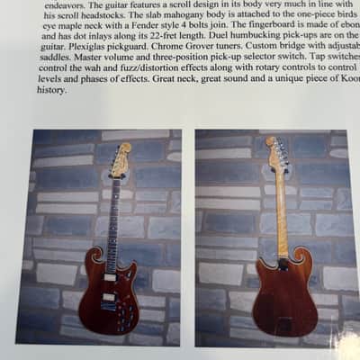 Sam Koontz Custom Solid Body Scroll Guitar 1970’s-1981 - Mahogany image 8
