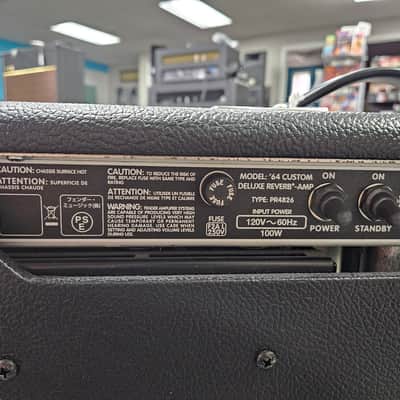 Fender '64 Custom Hand-wired Deluxe Reverb-Amp 2-Channel 20-Watt 1x12" Guitar Combo 2023 - Black image 8