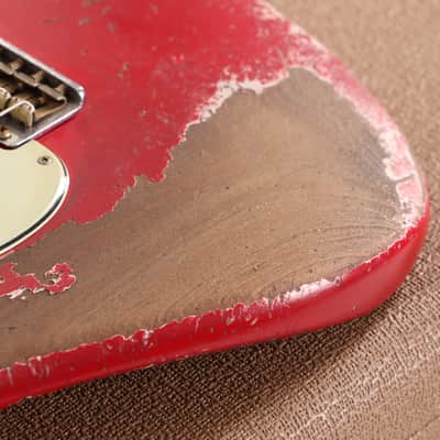 Fender Custom Shop 1962 Roasted Stratocaster Ultimate Relic Torino Red Masterbuilt Andy Hicks image 9