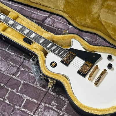 2025 IGC Epiphone Inspired by Gibson Les Paul Custom Alpine White New Unplayed Auth Dlr 8lb10oz #610 image 9