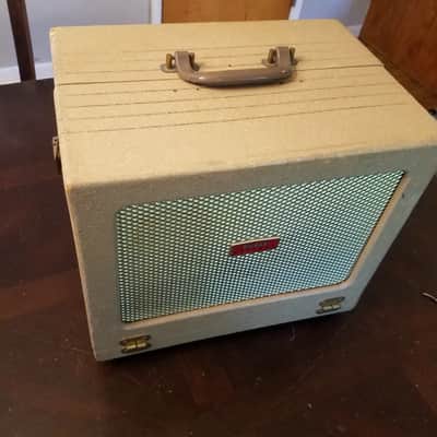Kodak Mono 8 Watt Tube Amp Project and Cab, Speaker AlNiCo 6x9 1963 Tan image 10