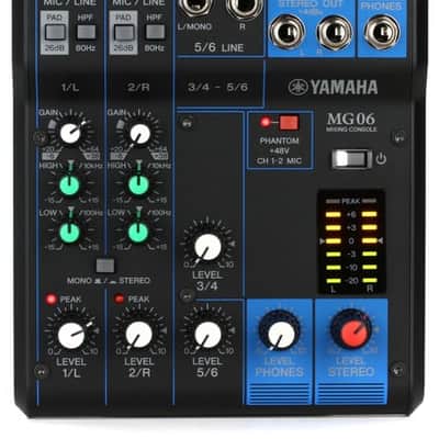 Yamaha MG06 6-channel Analog Mixer image 2