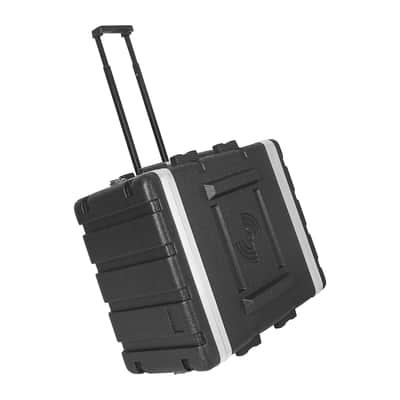STRC-A6UT | Lightweight and Compact 6U PA/DJ ABS Road Case w/ 5U Rack Space, 19” Depth, Retractable Handle, Wheels and Heavy-Duty Latches image 6