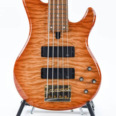 Yamaha BBG5A Quilt Maple Amber Burst 5 String 2001 | Reverb