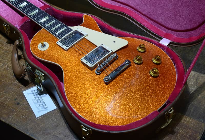 Gibson Custom Shop Dealer Select Murphy Lab '57 Les Paul Orange Sparkle Ultra Light Aged 2024' image 1